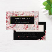 Elegant Red en Black Waterverf Visitekaartje (Bureau)