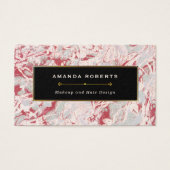 Elegant Red en Black Waterverf Visitekaartje (Voorkant)