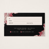 Elegant Red en Black Waterverf Visitekaartje (Achterkant)