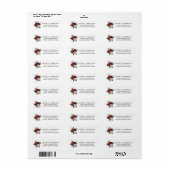 Elegant Red en Burgundy Floral Bouquet Etiket (Full Sheet)