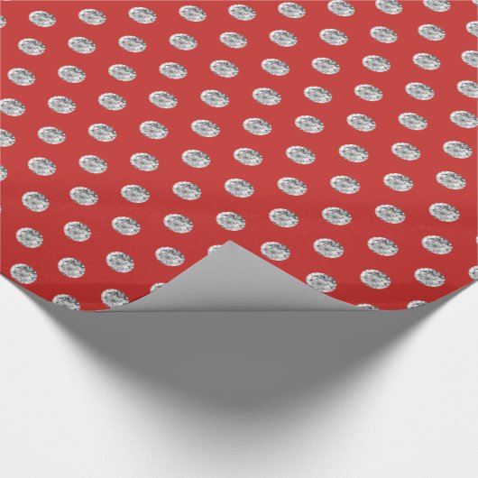 Elegant Red en Diamonds Pattern Chic Cadeaupapier (Hoek)
