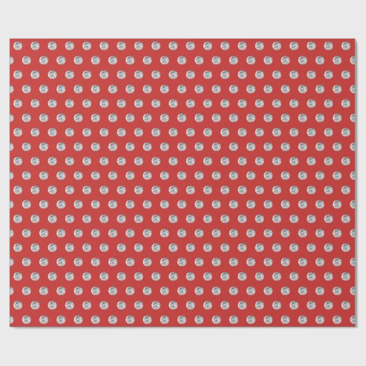 Elegant Red en Diamonds Pattern Chic Cadeaupapier (Vlak)