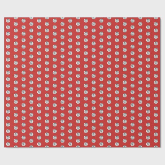 Elegant Red en Diamonds Pattern Chic Cadeaupapier (Vlak)