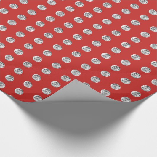 Elegant Red en Diamonds Pattern Chic Cadeaupapier (Hoek)