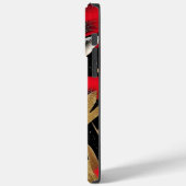 Elegant Red en Gold Abstract Fox met aangepaste na Case-Mate iPhone Case (Achterkant / Links)