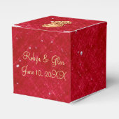 Elegant Red en Gold  Cameo Favor Box Bedankdoosjes (Voorkant Zijde)