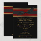 Elegant Red en Gold Corporate Party Invitation Kaart (Voorkant / Achterkant)