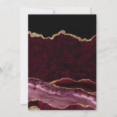 Elegant Red en Gold Glitter Agate 21st Birthday Kaart (Achterkant)