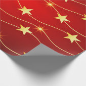 Elegant Red en Gold Kerstmis Cadeaupapier (Hoek)