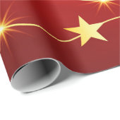 Elegant Red en Gold Kerstmis Cadeaupapier (Rol Hoek)