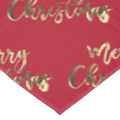 Elegant Red en Gold look Script, prettig kerstfees Tafelkleed (Gekanteld)