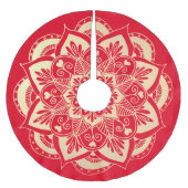 Elegant Red en Gold Mandala Boho Kerstmis Kerstboom Rok (Voorkant)