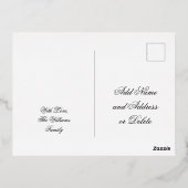 Elegant Red en Gold Script Happy Nieuwjaar Folie Feestdagen Briefkaart (Achterkant)