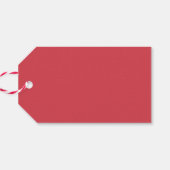 Elegant Red en Green Joy Wreater Kerstmis Cadeaulabel (Achterkant Horizontaal)