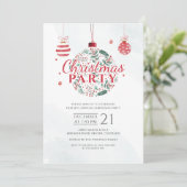 Elegant Red en Green Kerstfeestdag Kaart (Staand voorkant)