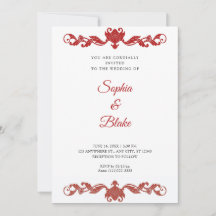 Elegant Red en White Art Deco Wedding