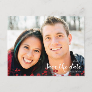 Elegant Red en White Cherry Blossom Oriental Save The Date