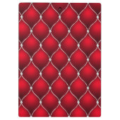 Elegant Red en White Criss Cross Pattern Klembord (Achterkant)