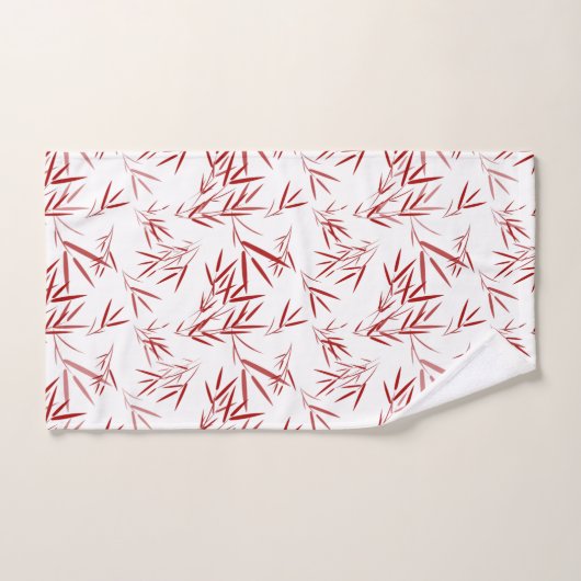 Elegant Red en White Double Happiness Bamboo Bat Bad Handdoek (Handdoek)
