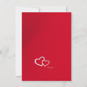 Elegant Red en White Plain Holiday Kaart (Achterkant)