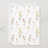 Elegant Red en Yellow Floral Graduation Party Kaart (Achterkant)