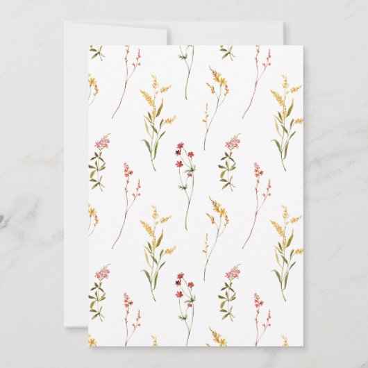 Elegant Red en Yellow Floral Graduation Party Kaart (Achterkant)