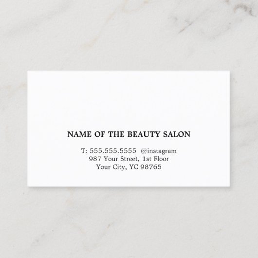 Elegant Red Faux Gold Beauty Salon Coupon (Achterkant)