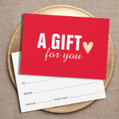 Elegant Red Faux Gold Heart Beauty Salon