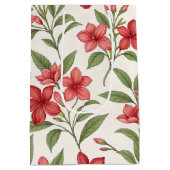 Elegant Red Floral Botanical Blooms Medium Cadeauzakje (Achterkant)