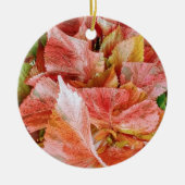 Elegant Red Floral Keramisch Ornament (Voorkant)
