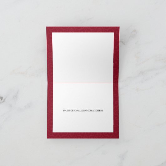 Elegant Red Floral Quinceanera Hartelijk dank (Binnen)