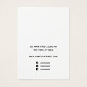 Elegant Red Floral Script die juwelen verdient Visitekaartje (Achterkant)