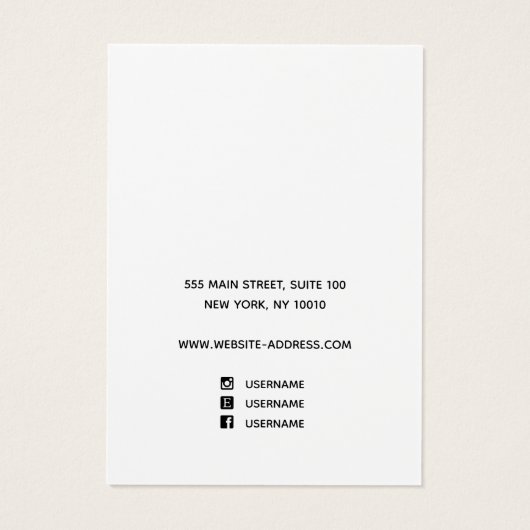 Elegant Red Floral Script die juwelen verdient Visitekaartje (Achterkant)