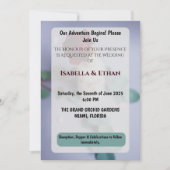 Elegant Red Floral Wedding Invitation Kaart (Voorkant)