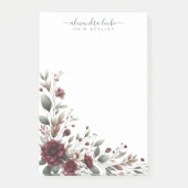 Elegant Red Flower Bouquet Lijst Post-it® Notes (Voorkant)