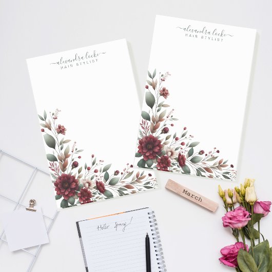 Elegant Red Flower Bouquet Lijst Post-it® Notes