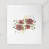 Elegant Red Flowers Greenery Floral Waterverf Plaatskaartje (Buitenkant ongevouwen)