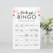 Elegant Red Flowers |  Kaart Bingo Game (Staand voorkant)