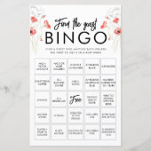 Elegant Red Flowers |  Kaart Bingo Game (Voorkant)
