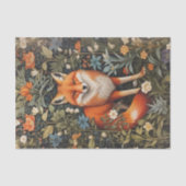 Elegant Red Fox Botanical Forest Tissuepapier (Voorkant)