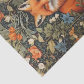 Elegant Red Fox Botanical Forest Tissuepapier (Detail)