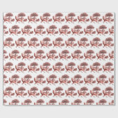 Elegant  Red Fox Country Toile Cadeaupapier (Vlak)