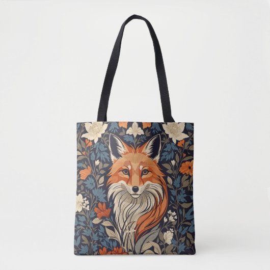 Elegant Red Fox Face Woodland Wildlife Tote Bag (Voorkant)