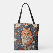 Elegant Red Fox Face Woodland Wildlife Tote Bag (Achterkant)