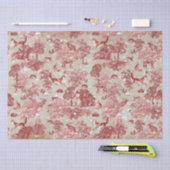 Elegant  Red Fox Hare Snow Woodland Toile Tissuepapier (Craft)