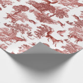 Elegant Red Fox Rabbit Country Toile Cadeaupapier (Hoek)