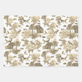 Elegant  Red Fox Rabbit Country Toile Inpakpapier Vel (Voorkant 3)