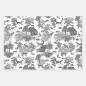 Elegant  Red Fox Rabbit Country Toile Inpakpapier Vel (Voorkant 2)