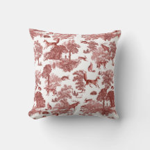 Elegant  Red Fox Rabbit Country Toile