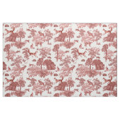 Elegant  Red Fox Rabbit Country Toile Stof (Fat Quarter)